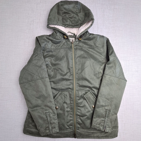 Legendary Whitetails Women Sherpa Lined Quilted Utility Jacket Olive Green Large - Picture 11 of 11